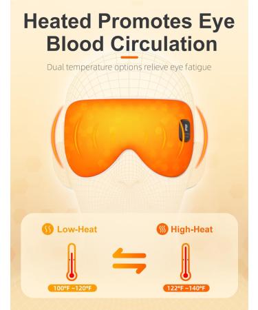 Silk Cordless Heated Eye Mask - Electric Warm Compress for Dry Eyes Stye Relief & Eye Strain | Travel-Friendly Blackout Eye Mask for Men & Women (Silk-Silver - Buy Online on GoSupps.com