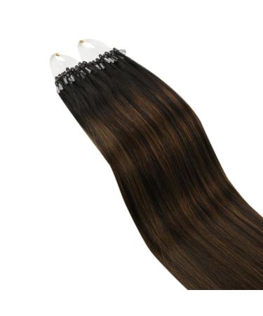 Ugeat Real Hair Microring Extensions - Brown Balayage Micro Loop 50g 35cm | #2/6/2 Smooth Quality - Buy Online on GoSupps.com