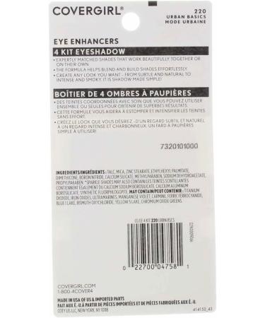 Covergirl Eye Enhancers 220 Urban Basics Quad Shadow - 0.8 oz - Buy Online on GoSupps.com