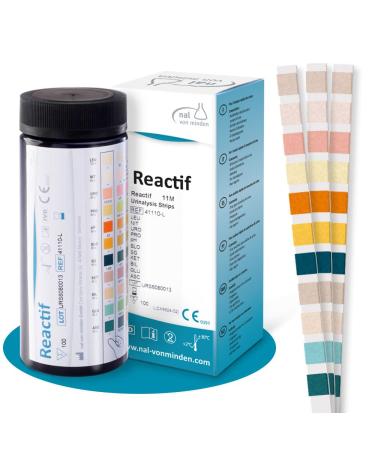Reactif health test: Urine test 11 parameters 100 urine test strips rapid test with color scale 1 piece (100 pack)