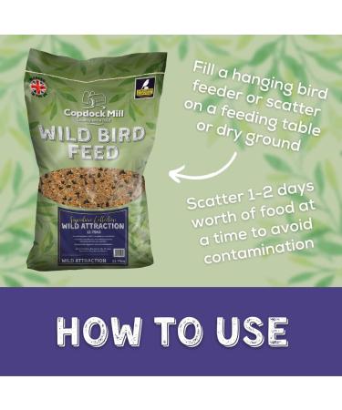 Copdock Mill Wild Bird Seed 12.75kg Signature Collection Wild Attraction All Year-Round Bird Food 100% Natural Ingredients with Peanuts for Wild Bird Suitable for All Wild Bird Species 12.75 kg (Pack of 1) - Buy Online on GoSupps.com