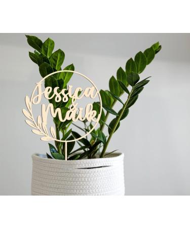 Personalized Natural Wood Cake Topper - 20 cm Birch Multiplex Decoration Accessory - Buy Online on GoSupps.com