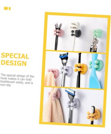 Zerodeko 12-Pack Shaving Hooks - Versatile Toothbrush & Razor Holders for Bathroom & Office - Multi-Purpose Door & Shower Wall Hooks - Buy Online on GoSupps.com