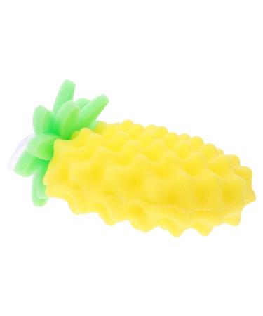 Healifty Body Scrubber Sponge Cartoon Pineapple Shaped Exfoliating Bath Sponge Loofah Bath Spa Puff Scrubber Ball Towel Shower Scrubber for Kids Baby 17.5X13.5X4.5CM