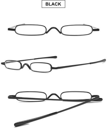 Compact Reading Glasses Set - 3 Pcs Portable Readers for Men & Women | VEVESMUNDO Mini Slim with Metal Case (1.5x - Buy Online on GoSupps.com