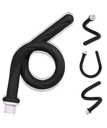 Shower Douche Nozzle for Travelling Extended Silicone Enema Approximately 17inch Enema Shower Attachment for Home Bowel Cleansing