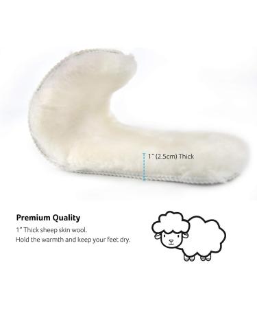 Premium Sheepskin Replacement Insoles - Thick Fluffy Fleece Wool Inserts for Women & Men - Size Women 8 / Men 6 - Buy Online on GoSupps.com