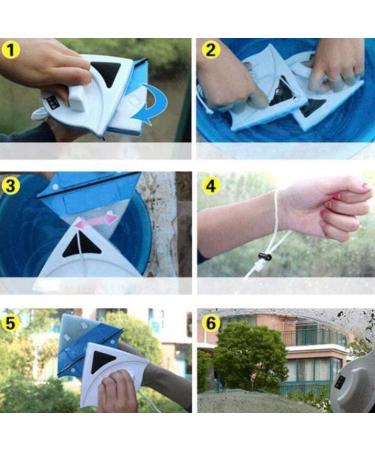 Double-Sided Window Cleaners Glass Wiper Glider Cleaning Brush Tool for Double Glazed Windows Fit to 0.5-1" Windows Thickness - Buy Online on GoSupps.com