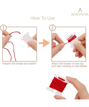 BEADNOVA 150pcs Embroidery Floss Bobbins - Thread Holder for Cross Stitch & Sewing - Buy Online on GoSupps.com