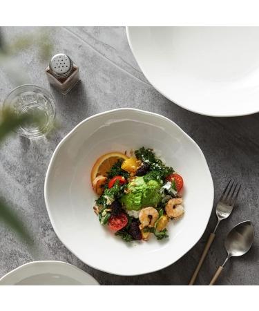 Salad Bowls Mixing Bowls Oblique Mouth Salad Bowl Vegetable and Fruit Plate Home Kitchen White Ceramic Salad Bowl Dessert Bowl Salad Bowl Pasta Bowls(Large) (A2pc Small) - Buy Online on GoSupps.com