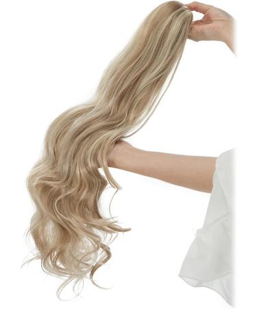 Real Fashion Drawstring Ponytail Hair Extensions Long Wavy Ponytail Blonde Black Brown 24" Clip in Hairpiece for Daliy Party Use Sandy blonde & Bleach blonde - Buy Online on GoSupps.com