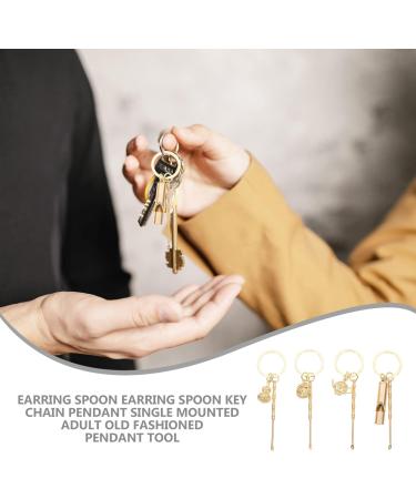 Vintage Brass Ear Spoons Set | Earwax Removal Tools | Healeved 4Pcs | Keychain Gift for Men Women - Buy Online on GoSupps.com