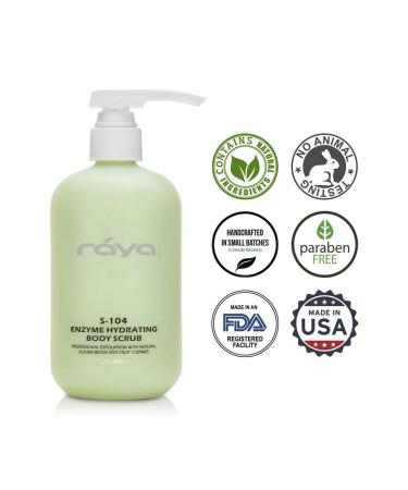 RAYA Enzyme Hydrating Body Scrub 16 oz - Cucumber Scented Exfoliating Scrub with Seaweed & Jojoba Beads | Gentle Skin Care for All Skin Types - Buy Online on GoSupps.com