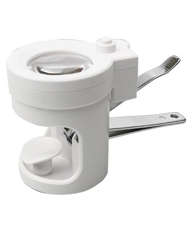 Camidy Nail Clippers for Seniors Thick Nails Intelligent Nail Clipper with Magnifier Nail Cutter with Light for Elderly