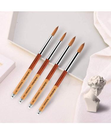 Premium #18 Sable Kolinsky Acrylic Brush for Nail Art | Zobelhaar Gel Brush | Wood Nail Polish Tool for Manicure - Buy Online on GoSupps.com