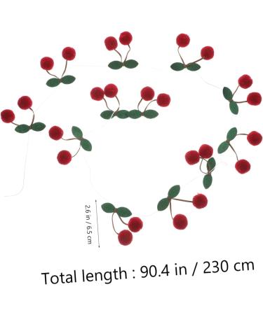 HOMSFOU 3pcs Bayberry Ball String Ornament Banner Garland Christmas Strawberry Room Decor Artificial Fruit Garland Christmas Mantle Fireplace Birthday Party Supplies Cherry Cotton Thread - Buy Online on GoSupps.com