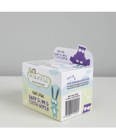 Jack N' Jill Baby Gum & Tooth Wipes - Neutral Flavor | 100% Soft Cotton | All-Natural & Safe | Steam Sterilized | Gently Textured | Fluoride, Sugar, & Parabens Free | 25 Pack - Buy Online on GoSupps.com