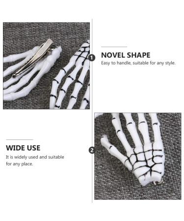Minkissy 8-Pack Halloween Skeleton Hands Hair Clips - Gothic Skull Bone Hairpins for Punk Costume & Ghost Headgear - Buy Online on GoSupps.com