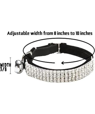 Buy CHUKCHI Soft Velvet Adjustable Diamante Bling Collar for Cats & Small Dogs - Safe & Stylish with Bells - International Shipping Available - Buy Online on GoSupps.com