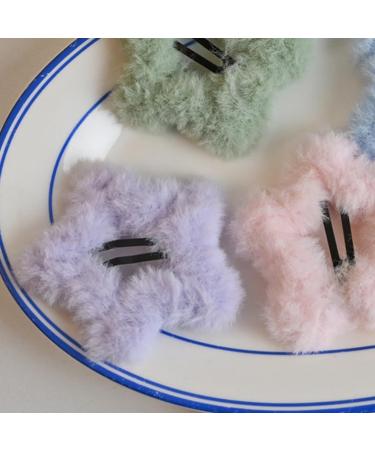 PLCPDM Hair Clip Star Yellow Bangs Clip s Headdress Hair Accessories Furry Hairpin Pink - Buy Online on GoSupps.com