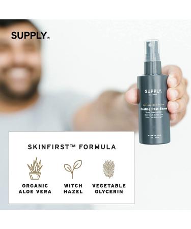SUPPLY Healing Post Shave - Sandalwood & Cedar After Shave | Nourishing, Soothing, and Repairing for Men - 2 Oz Bottle - Buy Online on GoSupps.com