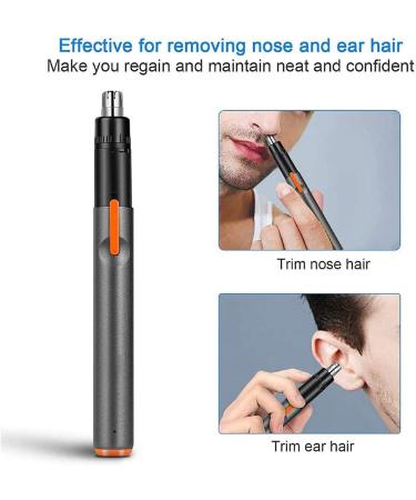 USB Rechargeable Ear & Nose Hair Trimmer - 360 Portable Clipper with Protection Cap | Easy Clean & Travel-Friendly (Black - Buy Online on GoSupps.com