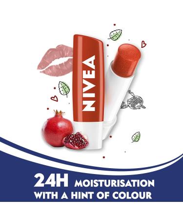 NIVEA Lip Balm Pomegranate Shine 4.8g Pomegranate 1 Count (Pack of 1) - Buy Online on GoSupps.com