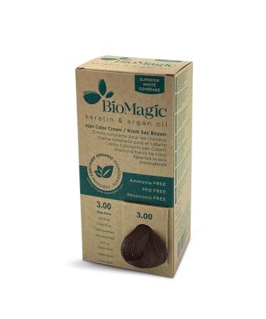 Couleur biomagique des cheveux k ratine et huile d'argan sans ammoniac sans r sorcinol coloration capillaire sans PPD (6.11 Blond fonc intense) (Chatain fonc )