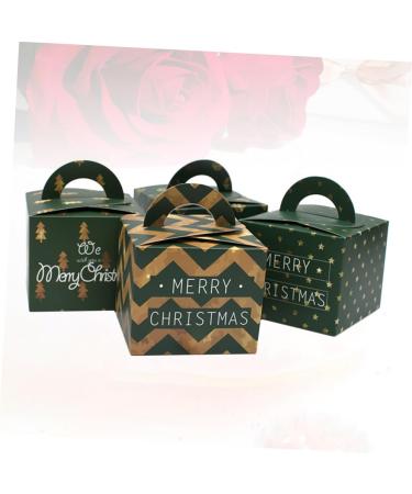 KOMBIUDA 12pcs Boxes Christmas Candy Gift Treat Bags Mini Christmas Paper Boxes Christmas Cookie Boxes Xmas Gift Boxes Christmas Boxes for Presents Christms Gift Boxes Biscuit Container 1 count (Pack of 1) Green - Buy Online on GoSupps.com