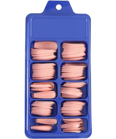 Brishow Coffin False Nails Long Fake Nails Pure Color Ballerina Stick on Nails Glossy Full Cover Acrylic Press on Nails for Women and Girls (Beige) - Buy Online on GoSupps.com
