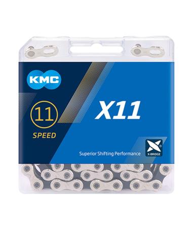 KMC X11 11 Speed Chain 118 Links, Bike Chains Bicycle Chain with Quick Link,Silver and Black