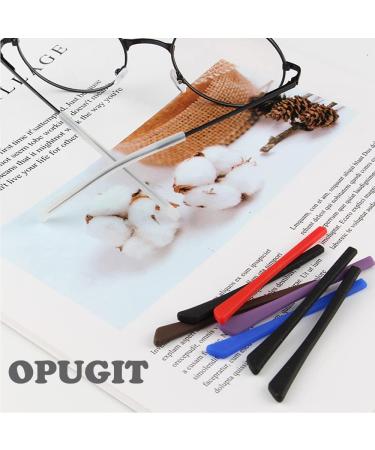 8 Pairs Anti-Slip Silicone Coatings for Glasses - Slipproof Hinge Repair Parts & Accessories for Metal Thin Sunglasses - Black/Purple - Buy Online on GoSupps.com
