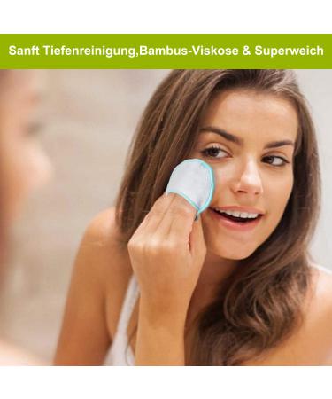 Caiming Washable Makeup Removal Pads - 12 Reusable Bamboo & Cotton Cleansing Pads with Laundry Net | Eco-Friendly Cosmetic Care - Buy Online on GoSupps.com