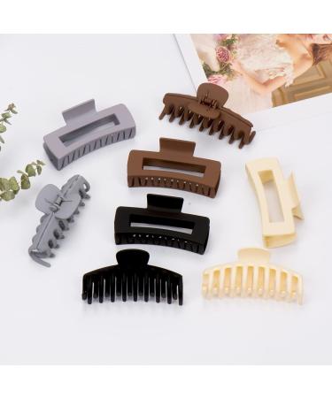 Mehayi 8 Pack Large Matte Hair Claw Clips - Non-Slip Strong Hold for Women and Girls - Acrylic Hair Clamps - Fashion Hair Styling Accessories - 8 Pieces - Buy Online on GoSupps.com