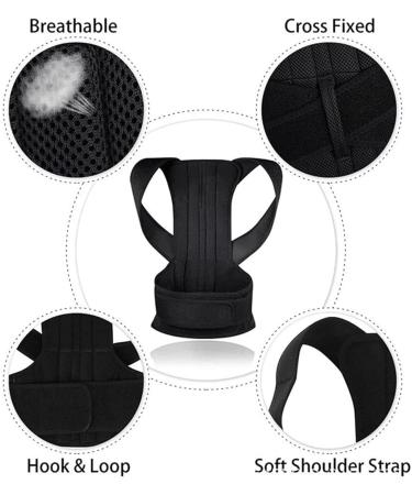 Corrector Spine Back Support Back Brace Support Belt Pain Relief for Neck Back Shoulders Adjustable Breathable Waist Straps Back (Size : X-Large) (X) - Buy Online on GoSupps.com