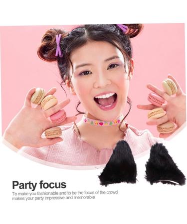 FRCOLOR Cat Ears Cosplay Clips Pairs ears hairpin Ear Hair Barrettes animal ear hair fluffy ear hair pins kitten ear hair clips Cosplay Ears hair clips theme props flannel - Buy Online on GoSupps.com