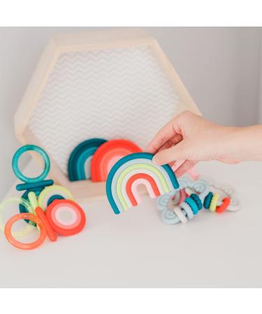 Suavinex Silicone Teether for Babies - Flexible Lightweight Rainbow Design for Newborns (0+ Months) - Buy Online on GoSupps.com