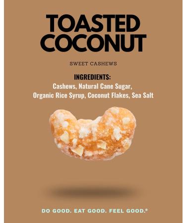 Toasted Coconut Air Roasted Whole Cashews - Lightly Sweetened | 7oz Resealable Bag | Peanut-Free & Kosher | Everyday Nut Snack by Karma Nuts - Buy Online on GoSupps.com