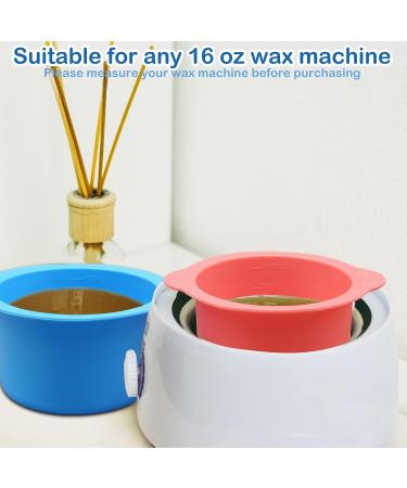 SILICONE WAX WARMER LINER & BOWL SET | Non-Stick Wax Pot & Spatulas | Hair Removal Tool | 2 Pcs (Blue/Pink) - Buy Online on GoSupps.com