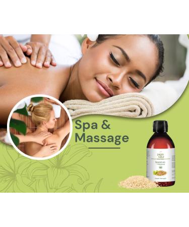 Pagra Natur Organic Virgin Sesame Massage Oil - 250ml | 1st Cold Pressed | Best for Skin & Relaxation - Buy Online on GoSupps.com