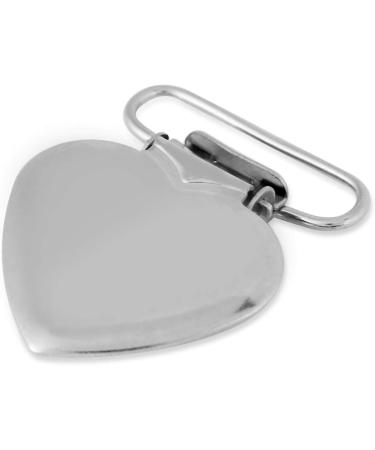 Jeanoko 10pcs Heart Shaped Pacifier Clips - 20MM Nickel Duckbill Buckle Strap for Soothing Babies | International Shipping - Buy Online on GoSupps.com