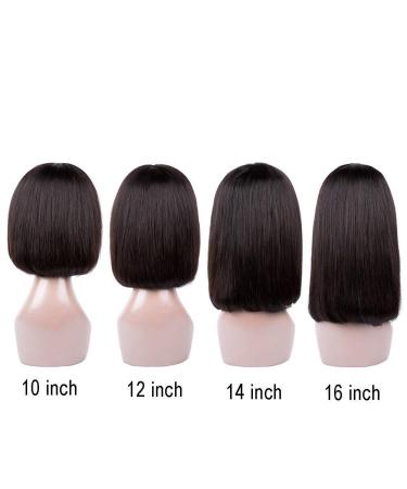 Brazilian Straight Bob Wig with Bangs - 100% Remy Human Hair, Glueless for Black Women - Buy Online on GoSupps.com