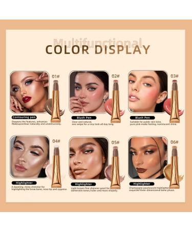 Liquid Contour Beauty Wand - Highlighter & Bronzer Concealer Pen with Cushion Applicator, Natural Matte Finish - Makeup Stick Color 001 - Buy Online on GoSupps.com
