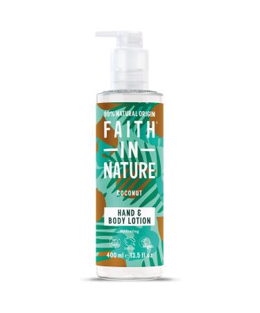 Faith In Nature Natural Coconut Hand and Body Lotion Hydrating Vegan and Cruelty Free No SLS or Parabens 400 ml - Buy Online on GoSupps.com