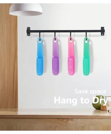 4 Pcs Nail Cleaning Brushes Larbois Plastic Handle Scrubbing Brush Fingernail Brush with Soft Bristles Nail Manicure Dust Brush for Hand Toes Nail Home Garden Salon use-Color 3 4pack-Color 3 - Buy Online on GoSupps.com