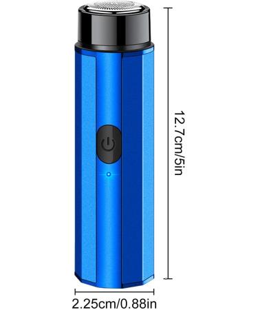 Travel Electric | Washable Mens Electric - Portable Shaver Rechargeable for Men's Short Hard Beard Shaving Trimming Blue - Buy Online on GoSupps.com