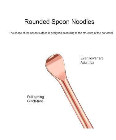 Bluelanss 2pcs Stainless Steel Earwax Removal Kit - Spiral Ear Pick Canal Cleaner and Ear Wax Remover in Rose Gold - Buy Online on GoSupps.com
