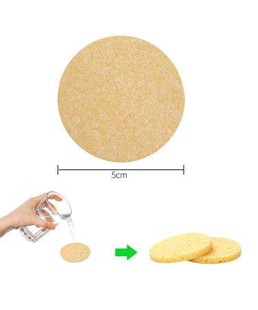 DBOO 50 Pcs Compressed Facial Sponges - 100% Natural Spa Sponges for Facial Cleaning Peeling & Makeup Removal - Eco-Friendly Cosmetic Tools - Buy Online on GoSupps.com