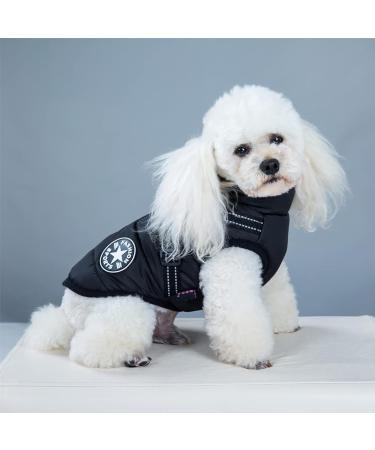 Tineer Winter Pet Coat with Harness | Waterproof Fleece Lined Warm Jacket for Large Dogs | XL Black - Buy Online on GoSupps.com