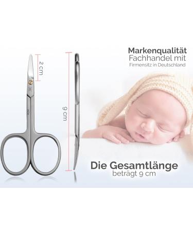 Rustproof Baby Nail Scissors with Rounded Ends (9 cm) - Safe & Stylish Case Included | International Shipping - Buy Online on GoSupps.com